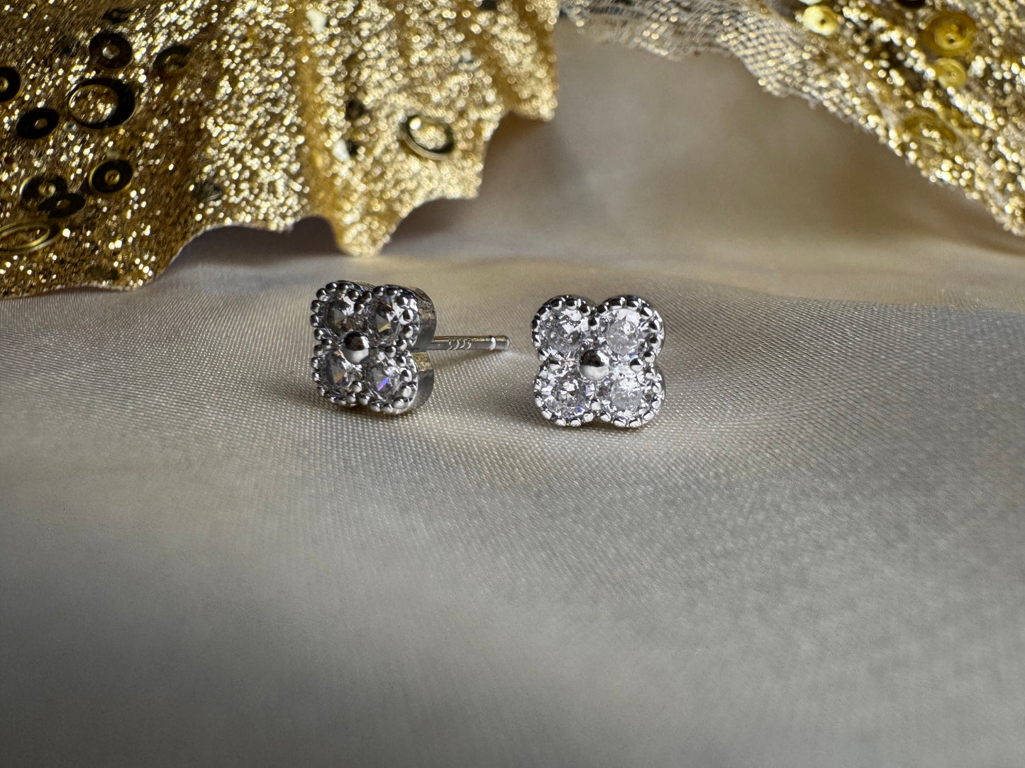 Silver Clover Earrings