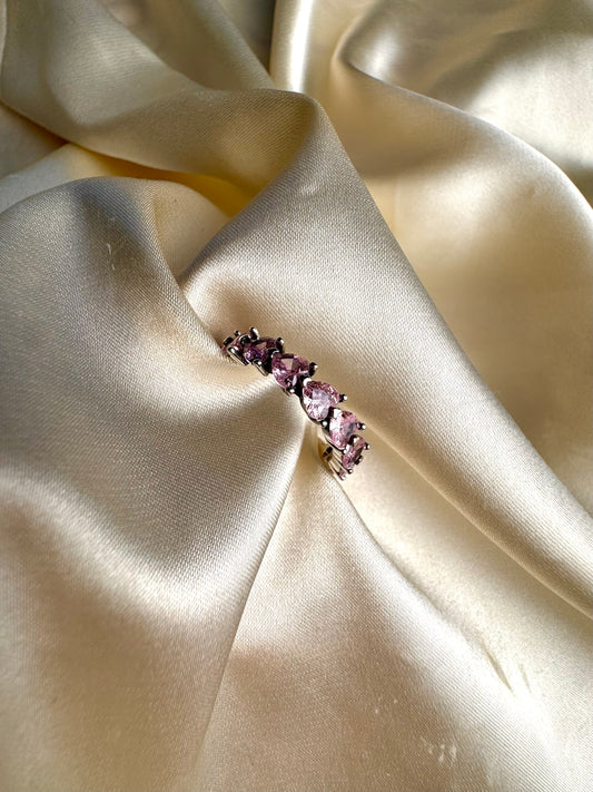 Pink Hearts Ring