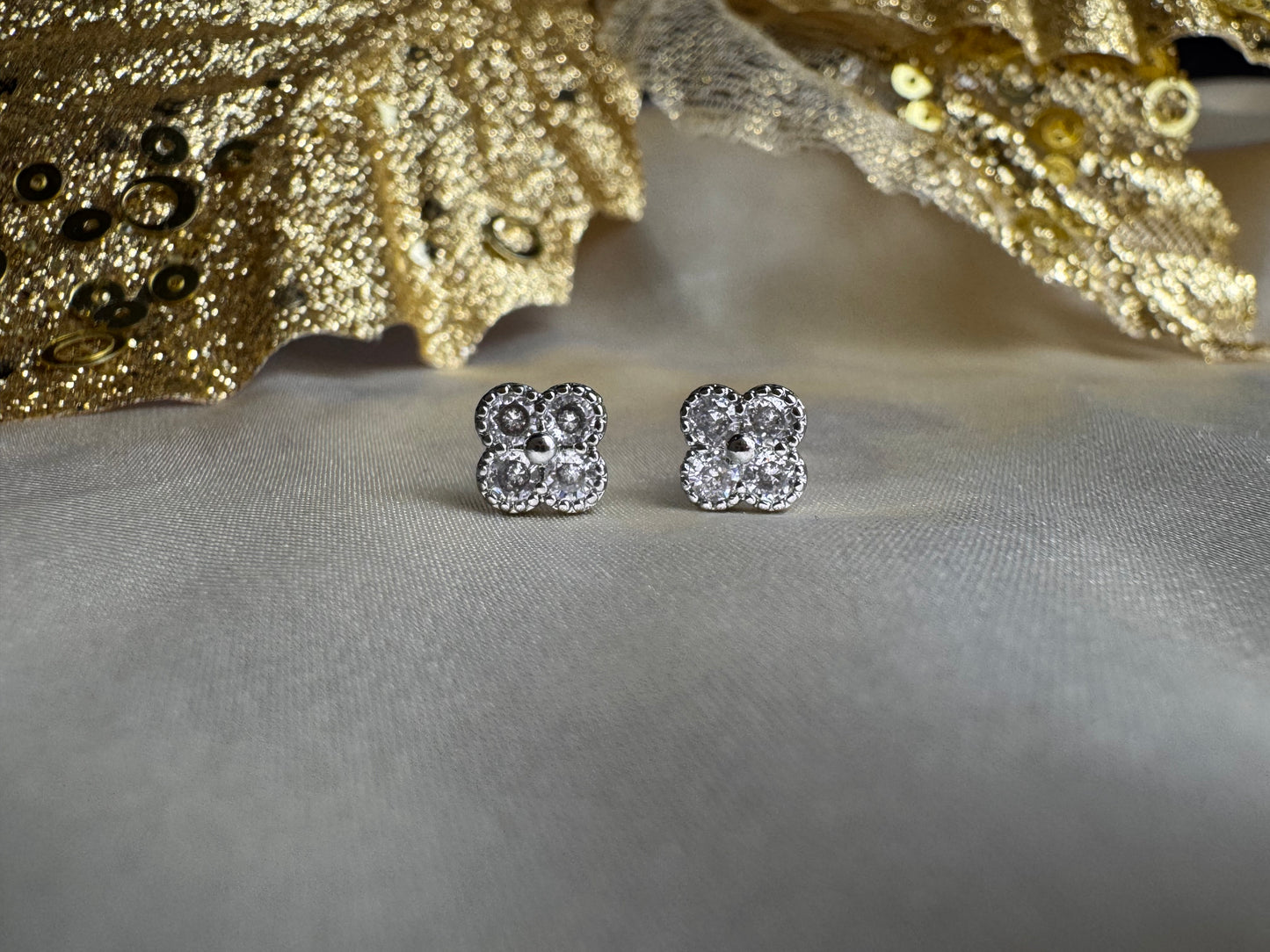 Silver Clover Earrings