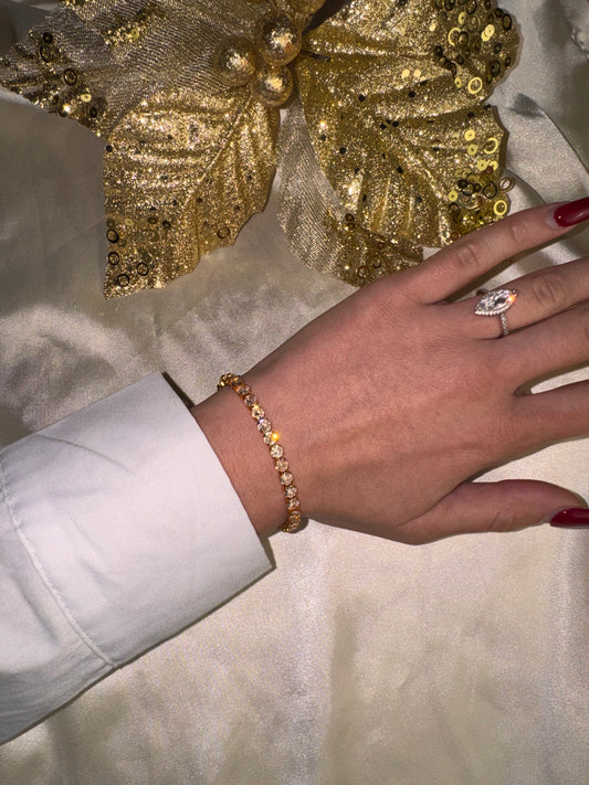 Gold Plated Tennis Bracelet