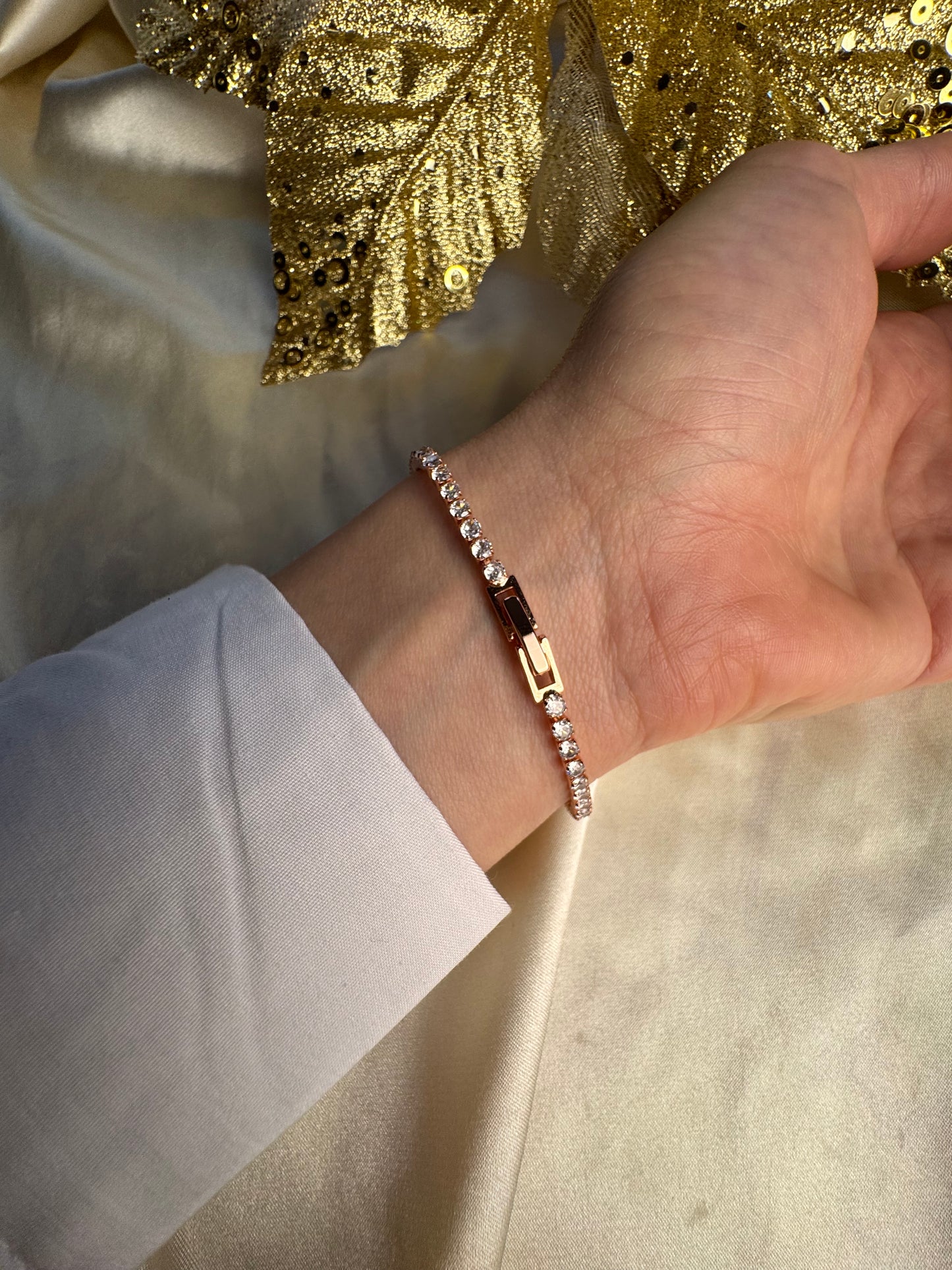 Rose Gold Tennis Bracelet