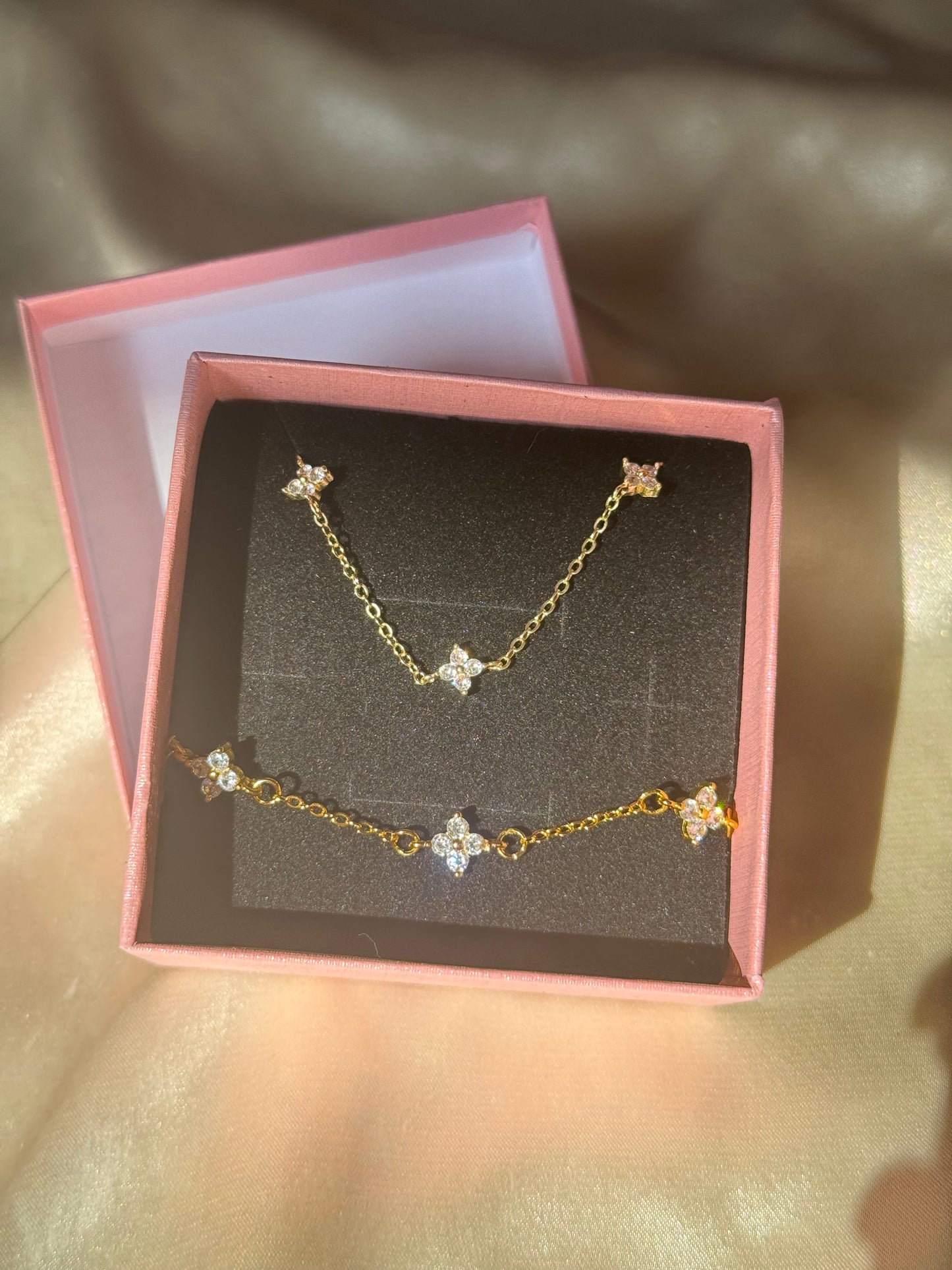 Позлатен комплект "Flowers"