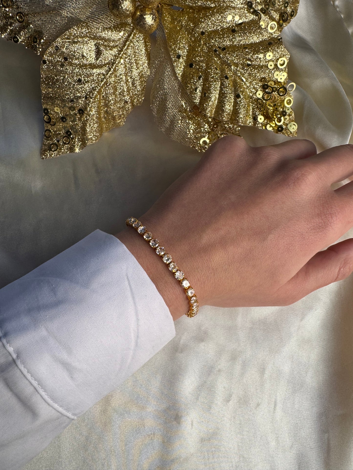 Gold Plated Tennis Bracelet